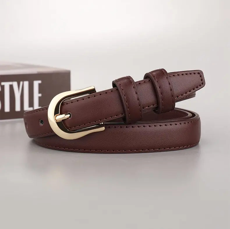 Belt female models super leather hundred with 2023 new belt ladies pin buckle fashion decoration jeans belt cowhide simple Badiee Stylez