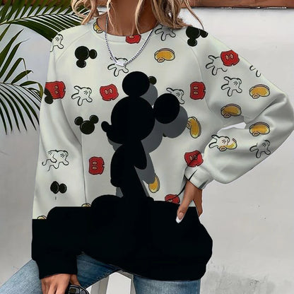 Mickey Mouse Print Women Hoodies Sweatshirts Streetwear Cute Oversized Hoodies Pullover Cropped Hoodies Females Y2k ANZ5JZ0202