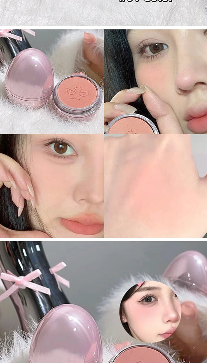 No-Mischief Blush - Multi-functional Solid Makeup Egg for Low-Saturation Gray-Pink Tint with Flawless Finish