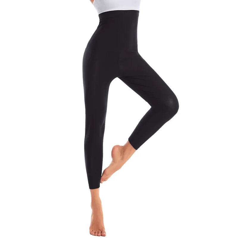 Women Hot Thermo Sauna Sweat Pants Body Shapers High Waist Shaping Pants Thigh Shapewear Fat Burning Fitness Gym Sport Leggings