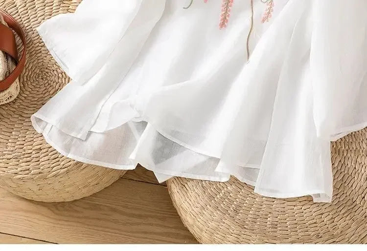 Thin Streetwear Vintage Clothes Ethnic Style Cotton Linen Shirts for Women Clothing Top Tshirt Tees Fashion Casual Embroidery