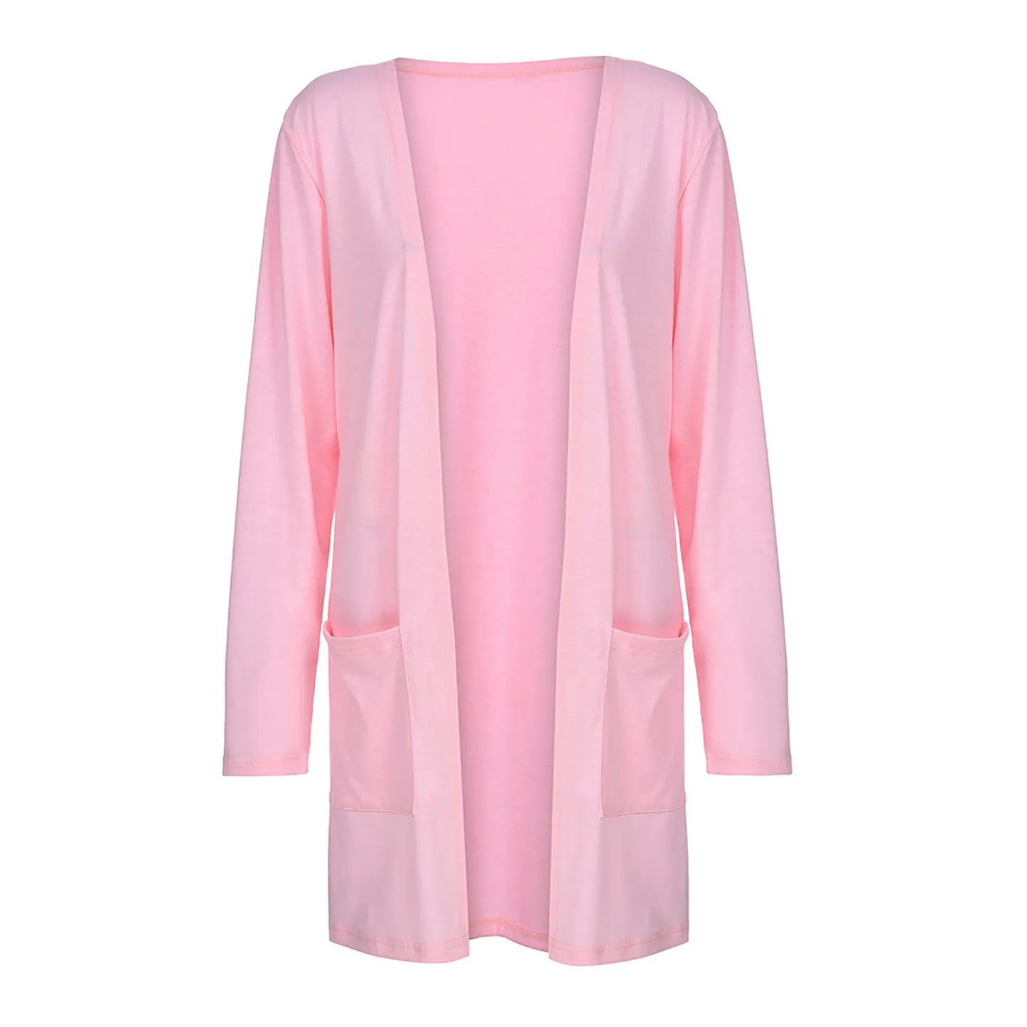 New Style Solid Color Simple Casual Long Sleeve Cardigan Pocket Jacket From Europe America Men Women Fashion Outerwear