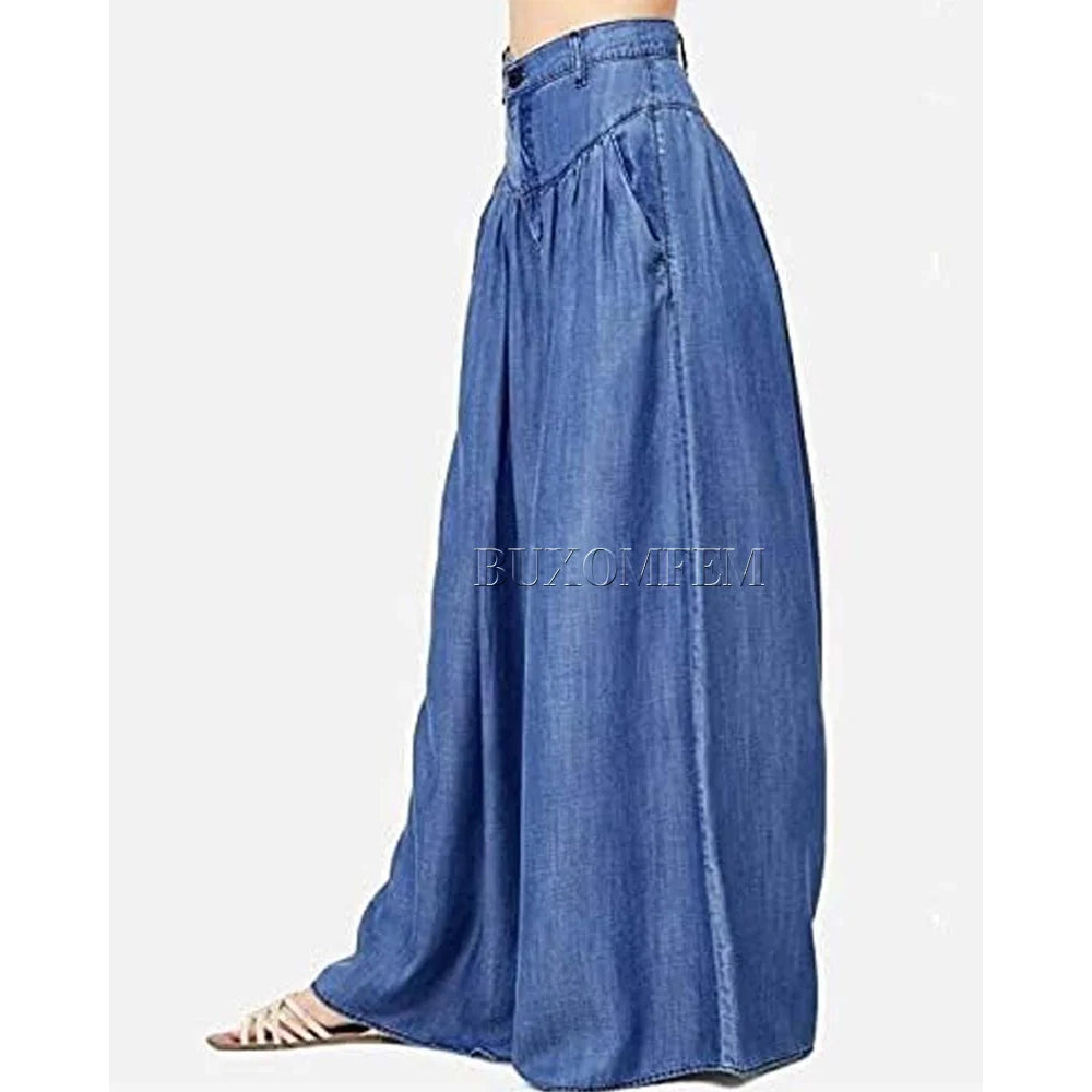 2024 Stylish Fashion New High Waist Jeans Unique Individualretro Chains Straight Leg Wrap Hips Casual Daily Trousers for Women