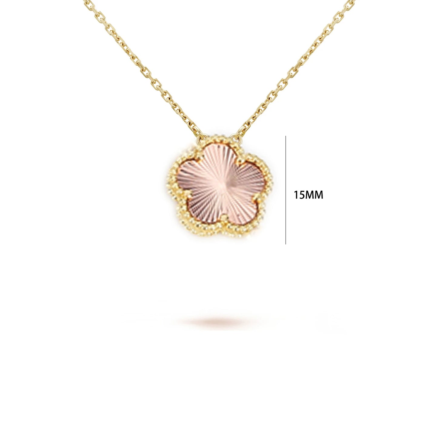 7 colors classic simple five-leaf flower pendant necklace natural stones clover Choker Chain for women party daily wear jewelry 18