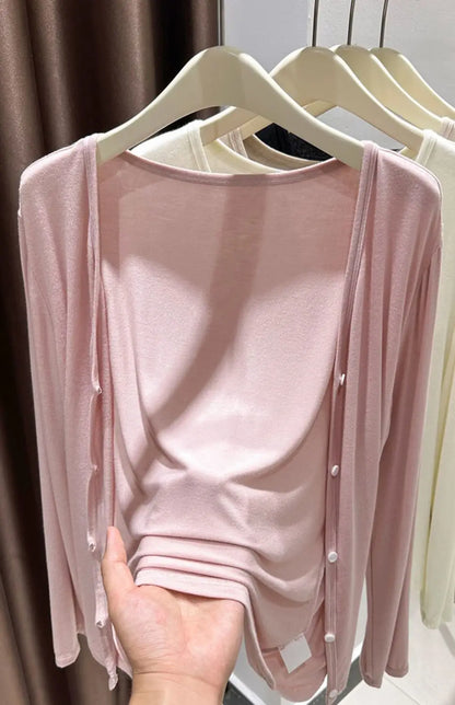 Plus Size Ice Silk Sun Protection Open Cardigan Thin Outerwear Women's Clothing for Chubby mm Short Outerwear Capelet Lace Trim