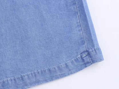 HH Women Solid Pant Sets Short Sleeves Bow Single-breasted Turn-Down Collar Shirts+Autumn Elastic Waist Pockets Wide Leg Pants Badiee Stylez