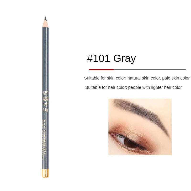 Pencil-shaped Wooden Eyebrow Pencil Waterproof Sweat-proof Eyebrow Pen Smooth Eyebrow Pencil Lasting Not Easy To Faint Cosmetics 101 Gray