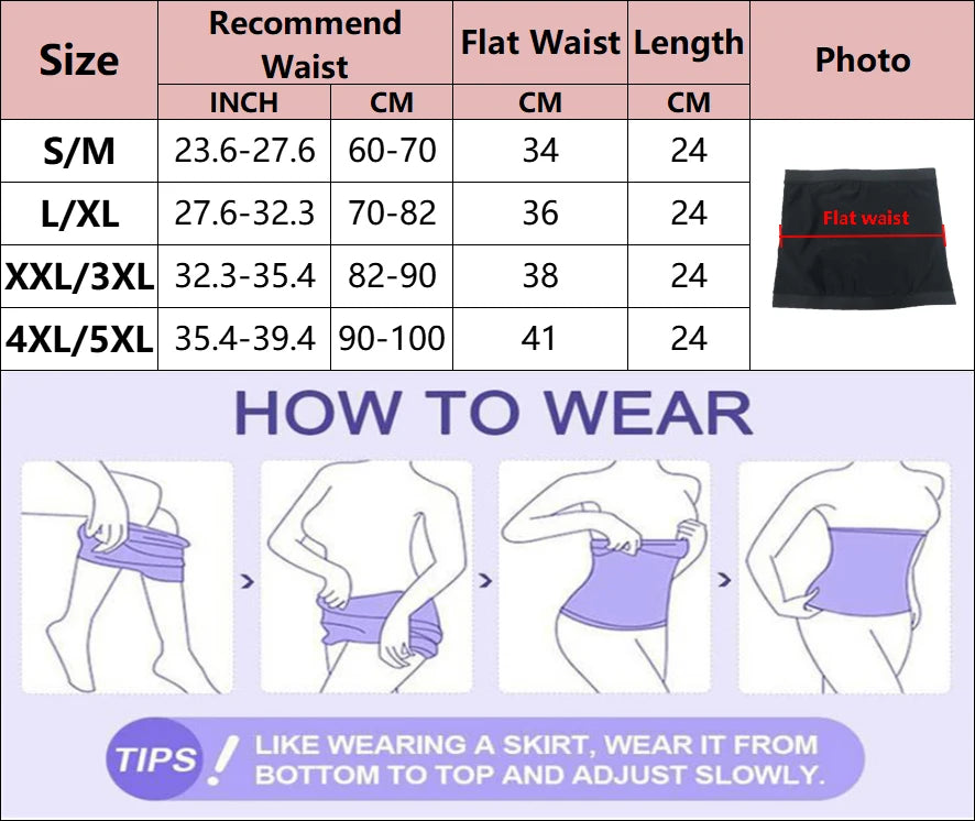 Women Waist Trainer Burst Sweat Corset Sauna Suit Slimming Belt Burning Fat Shaper Weight Loss Waist Training Belly Trimmer