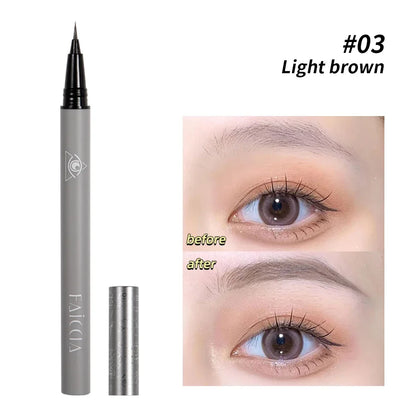 Ultra-fine Eyebrow Cosmetic Pencil Natural Brown Make Up Lying Silkworm Eyeliner Waterproof Long Lasting Liquid Eye Brow Pencil B-03 light brown