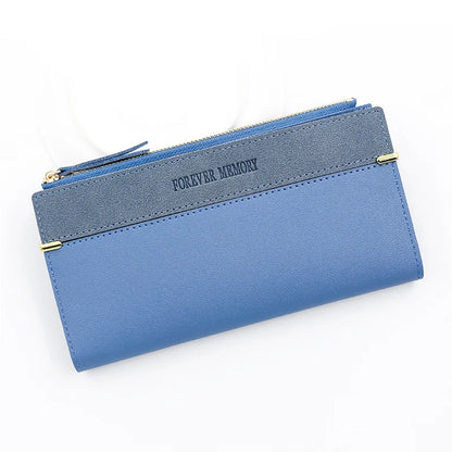 Long Purses For Women Wallet New Fashion Long Coin Purse Card Holder Small Ladies Wallet Female Hasp Mini Clutch billetera bolas blue2 CHINA