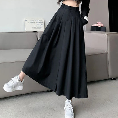 Irregular suit, pants, skirt, female 2024, short, loose, wide leg, big swing pants, high waist, slimming, pleated casual pants Badiee Stylez