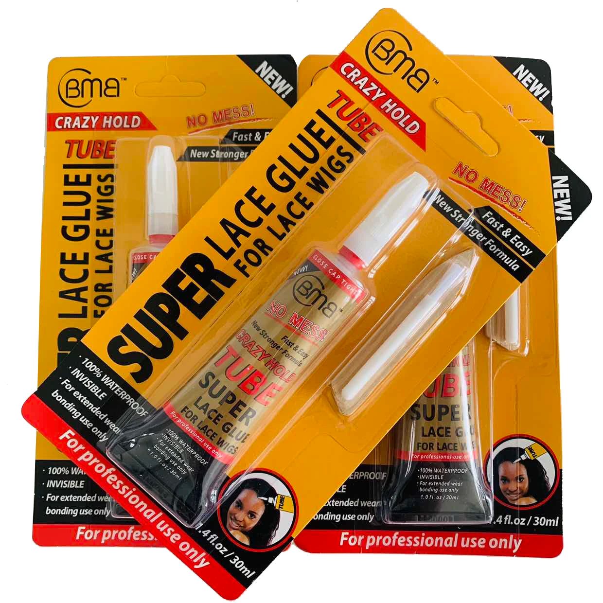 BMB Crazy Hold TUBE Super Lace Glue For Lace Wigs Waterproof Invisible Bonding Glue Replacement Adhesive Strong Hold Hair Glue