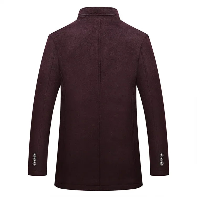 Slim Adjustable Vest Parkas Men Fashion Autumn Clothing Windproof Woolen Male Business Coat Men Brand Winter Warm Jacket Parkas