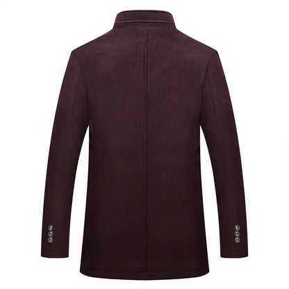 Slim Adjustable Vest Parkas Men Fashion Autumn Clothing Windproof Woolen Male Business Coat Men Brand Winter Warm Jacket Parkas