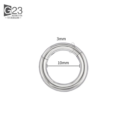 ASTM F136 Titanium PIERC Hinged Segment Hoop Earrings Large size Nose Rings 10G-6G 2.5mm-4mm Seamless Labret Lip Body Piercing 3.0x10mm