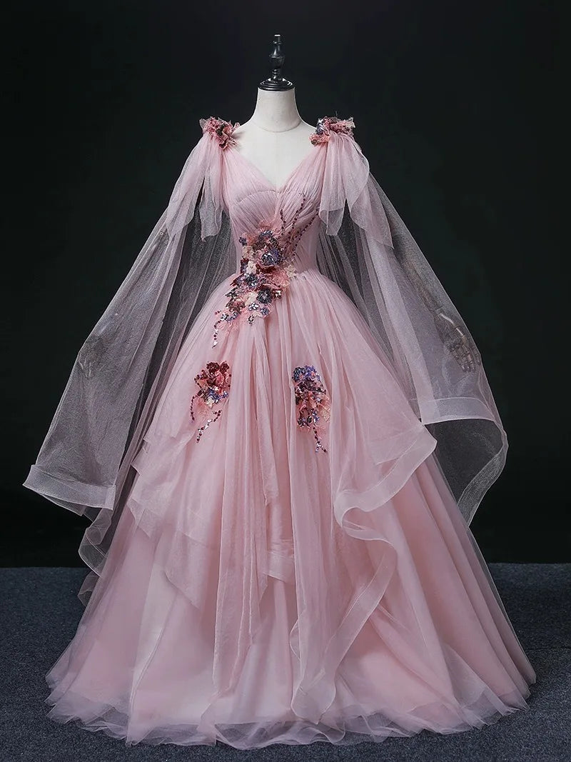 2025 New Women's Bean Paste Powder Mesh Long Evening Dress Fashion Glitter Bead Stickers Look Thin V-neck Back Strap Dress Badiee Stylez