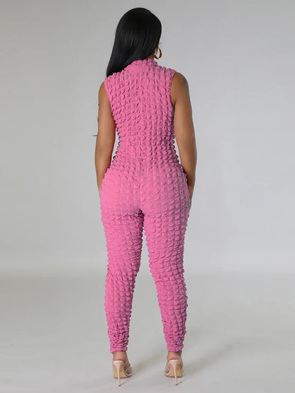 Sleeveless Zip Up Jumpsuit Women Chic and Elegant Woman Jumpsuit Sexy Tight Jumpsuit Full Body Ladies Wholesale Dropshipping Badiee Stylez