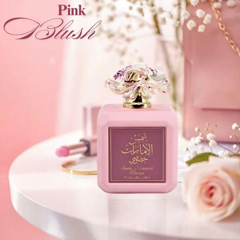 Ard Al Zaafaran Arabian Perfume Pink Blush Shams Al Emarat Khususi Blush Perfume for Women Eau De Parfum - 100 ML (3.4 OZ) - Badiee Stylez