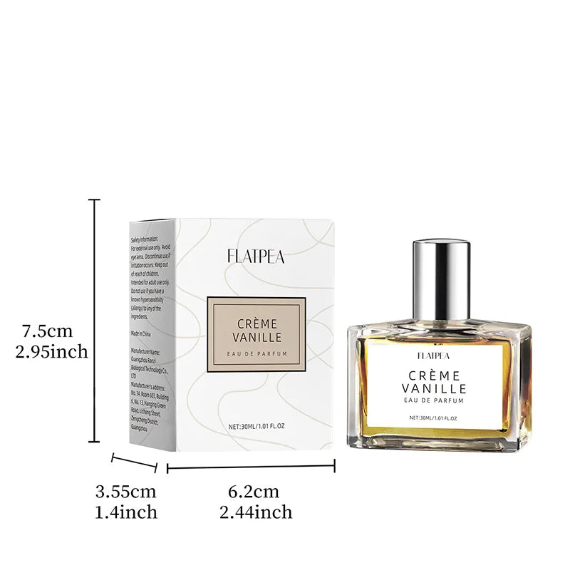 France Gourmet Fragrance Vanilla Cream Perfume Spray Unisex Passion Vanilla Eau De Parfum Irresistible Temptation Charm Perfume Badiee Stylez