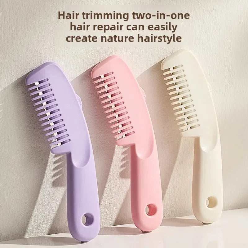 Portable Mini Hairdressing Comb Two-In-One Hair Cutting And Styling Professional Salon Comb for Black Hair And Wigs