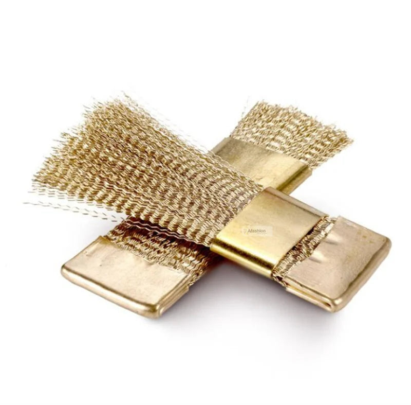 Nail Drill Bit Cleaning Brush Manicure Grinding Head Dual Brush Electric Drills Copper Wire Drill Brush Cleaner Nail Art Tools