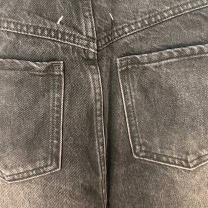 Dave&Di Summer British High Street Retro Loose Jeans With High Waist Wide Legs Broken Jeans For Women Boyfriend Style Mom Jeans