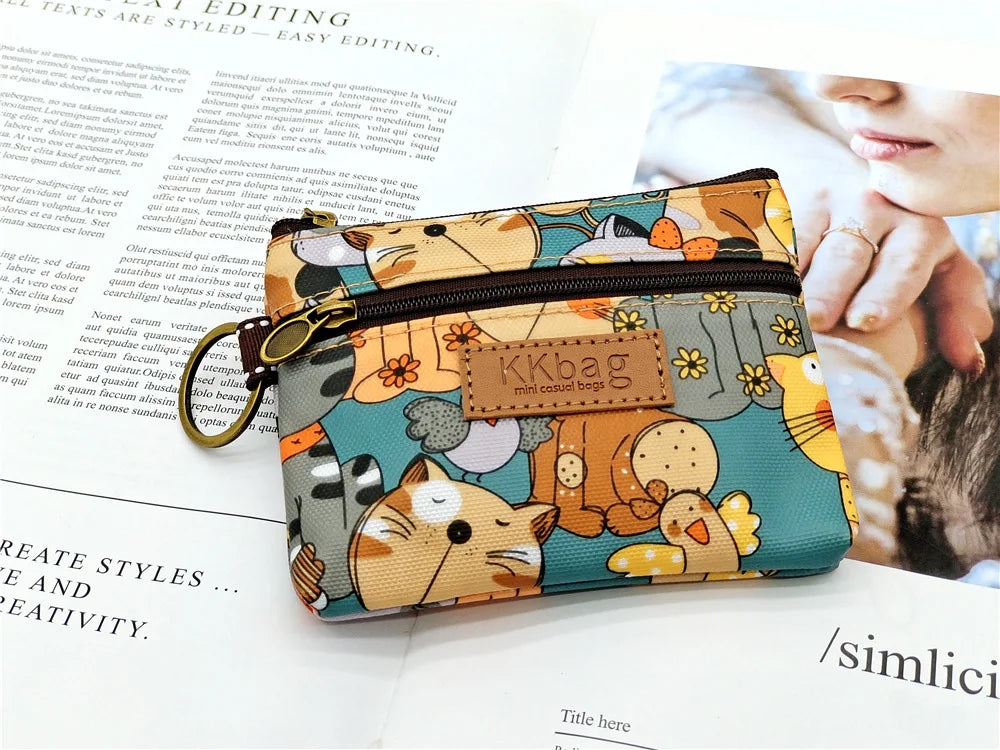 Polyester Waterproof Women's Coin Bag Ladies Organizer Wallet Female Phone Purse Money Pouch Clutch Handbag Carteira for Girls
