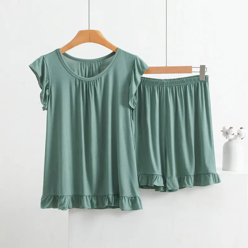 XL-8XL Plus Size Modal New Sleeveless Tops Ladies' Pajamas And Shorts Summer Women's Sleepwear Pyjamas Femme Nightwear Suit