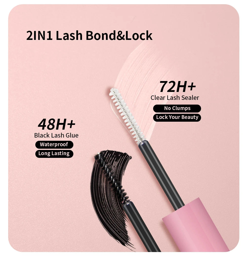 ANNAFRIS 300Pcs DIY Cluster Lash Extension Kit Color individual Lashes Kit with Lash Bond&Seal Remover Tweezers