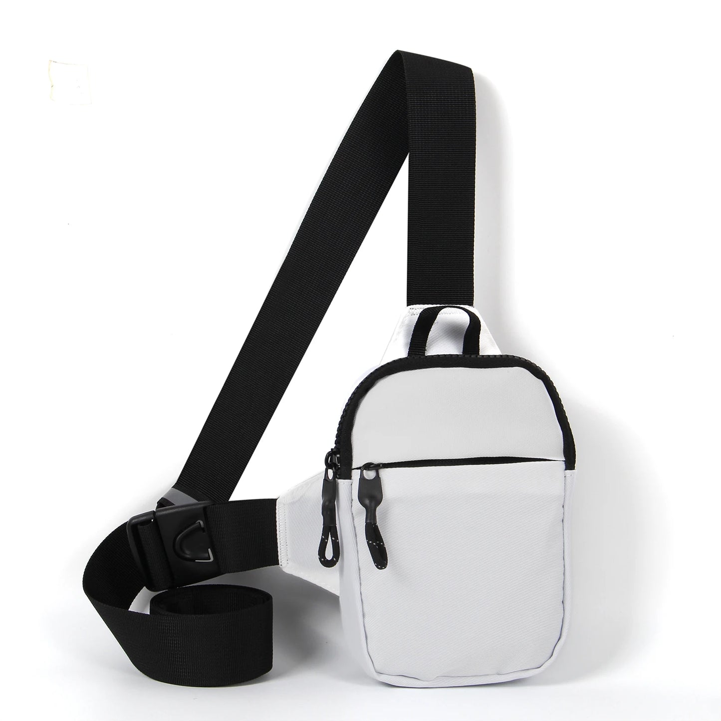 New Sports Chest Bag Men's Ultra-small Mobile Phone Messenger Bag Waist Bag Multi-function Carry-on Bag WHITE