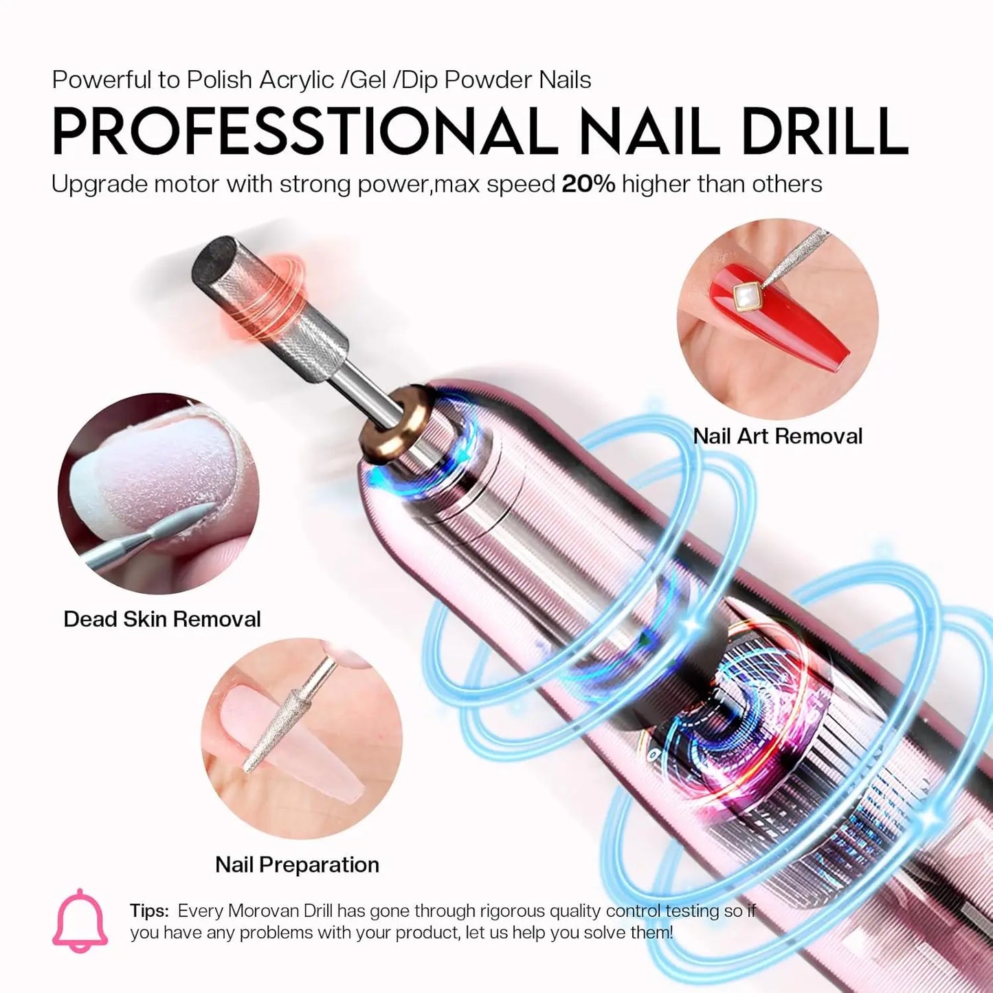 Morovan Nail Set: Beginner Professional Nail Set with Diamond Powder Nail Art, Suitable for Beginners Acrylic Nail Set