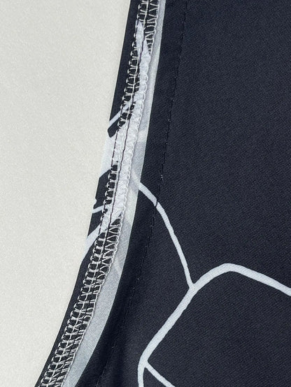 Women's 2025 Off-Shoulder Jumpsuit Flare Wide Leg Romper Artistic Print Lace-up High Waist Vacation Street Style Light Social Badiee Stylez