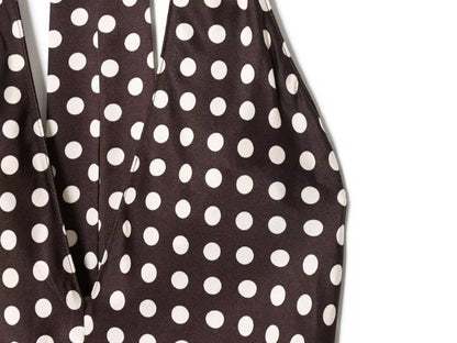 Trendix Polka Dot Print Backless Dress Women Summer Sexy Deep V Neck Sleeveless Off Shoulder Maxi Dresses Elegant Evneing Dress