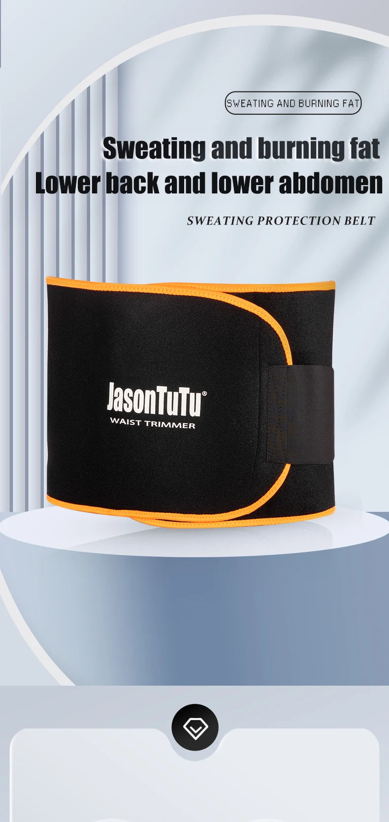 JASONTUTU Neoprene Sport Waist Belt Support Body Shaper Waist Trainer Loss Fitness Sweat Belt Slimming Strap Waist Trimmer