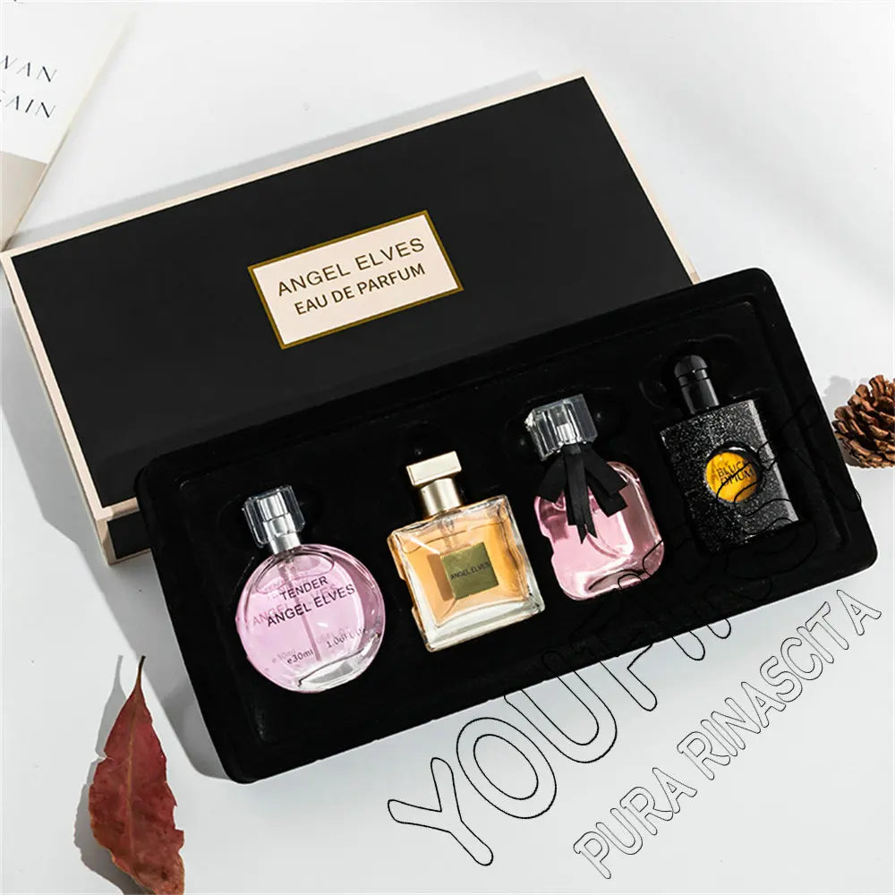 High Quality Perfume Women 120ml Perfumes Feminino Gift Box 4Pcs Set Parfum Femme Lasting Fragrance Floral Fruity Scent Spray Badiee Stylez