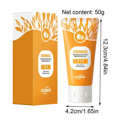 50g Orange Exfoliating gel for facial body scrub skin cleaning Gentle Orange Facial Scrub Body Cleansing Gel Dead Skin Remover