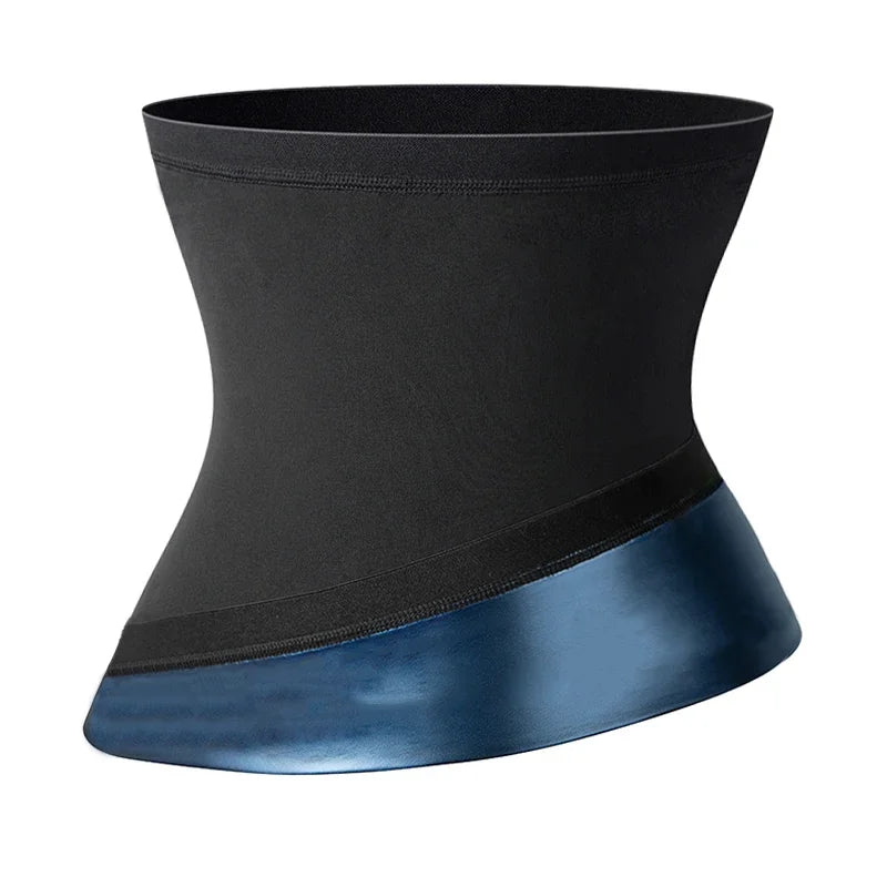 Women Waist Trainer Burst Sweat Corset Sauna Suit Slimming Belt Burning Fat Shaper Weight Loss Waist Training Belly Trimmer Inner Blue