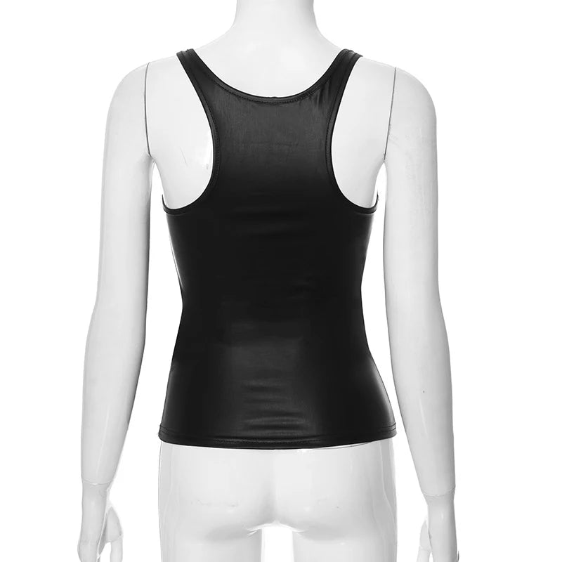 Solid Tank Top Women Edgy Clothes Y2k Accessories Sleeveless Ropa De Mujer Square Collar Camison Verano Korean Fashion Clothing