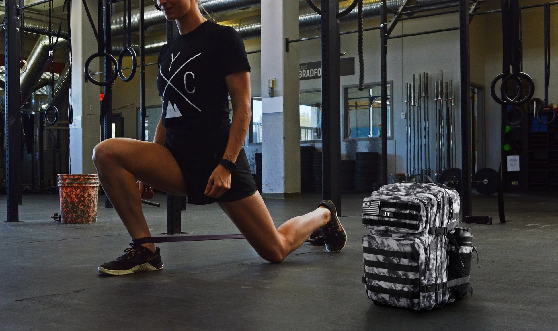 LHI 45L Tactical Backpack for Men and Women Large Athlete Gym Bag Outdoor Sports Hiking Survival Rucksack with Bottle Holder