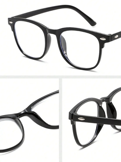 1PC/2PCS Fashion Pentos Plastic Frame Anti-Blue Light Clear Glasses For Daily Office Reading Life Eye Protection Accessories. Badiee Stylez