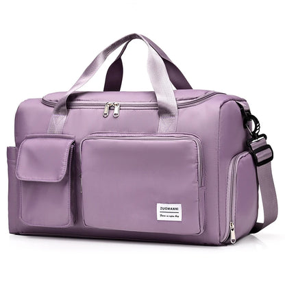 UNIXINU Carry On Travel Bag Large Capacity Weekender Overnight Duffle Bags with Shoe Compartment Sports Fitness Bags for Women Lavender