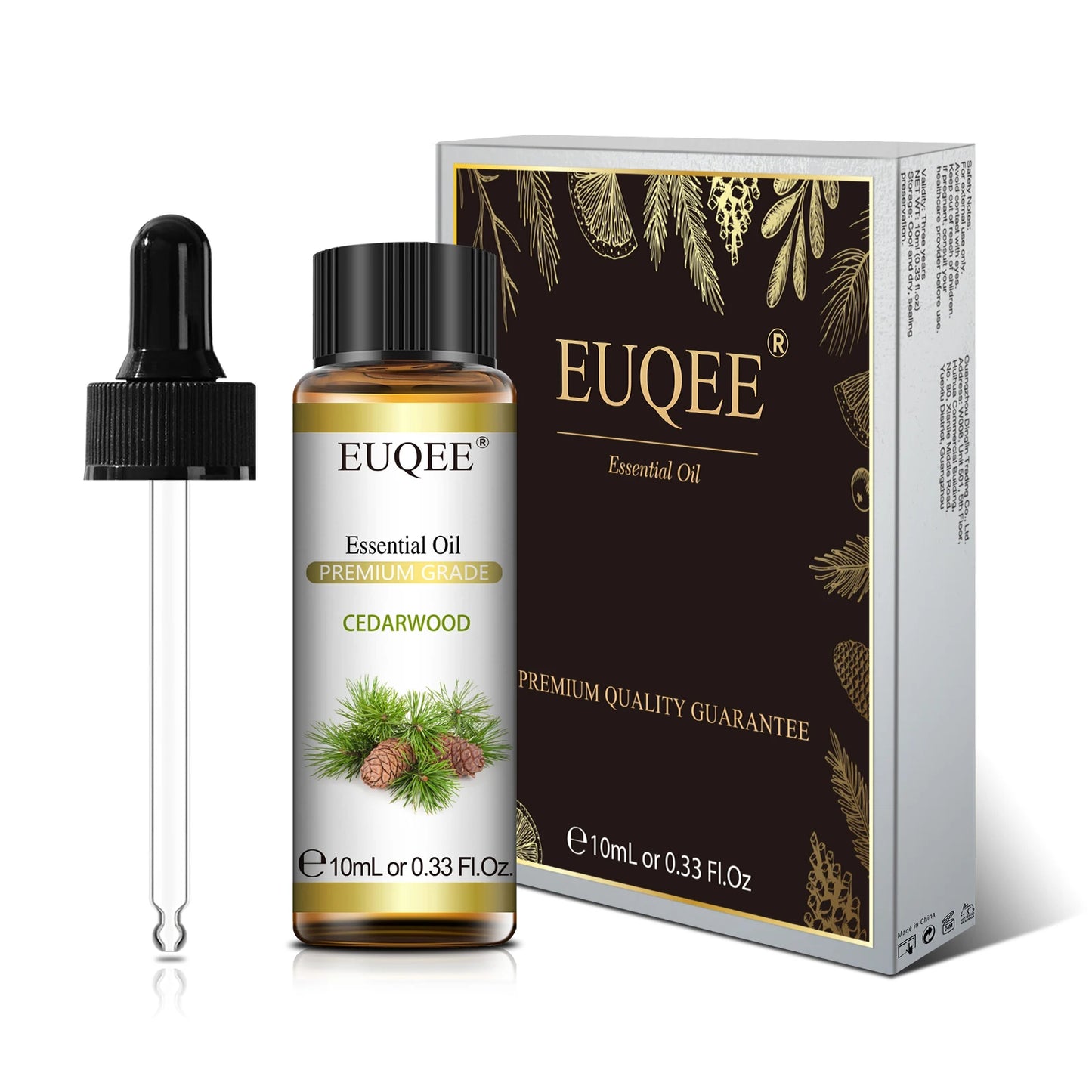EUQEE 10ml Natural Plant Essential Oil with Dropper For Diffuser Humidifier Lavender Jasmine Eucalyptus Vanilla Essential Oils - Badiee Stylez