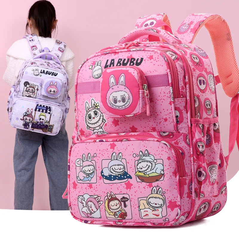 New Large Capacity Bag Children Backpack Cute Cartoon Primary School Bag Shoulder Bag New Kids Practical Portable Backpack