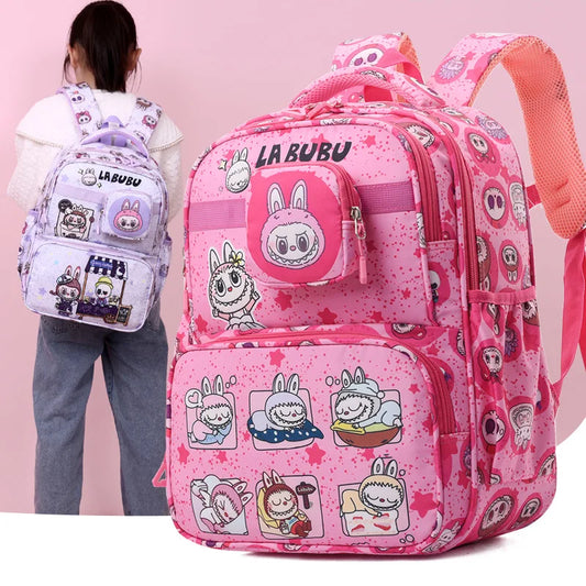 New Large Capacity Bag Children Backpack Cute Cartoon Primary School Bag Shoulder Bag New Kids Practical Portable Backpack