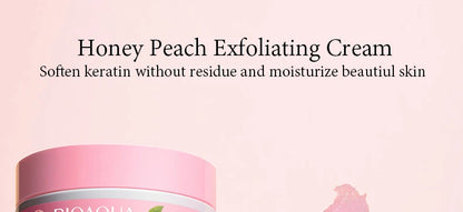 BIOAQUA Honey Peach Exfoliating Cream Facial Scrub Exfoliant Body Scrub Moisturizing Nourishing Exfoliator Skin Care Exfoliants