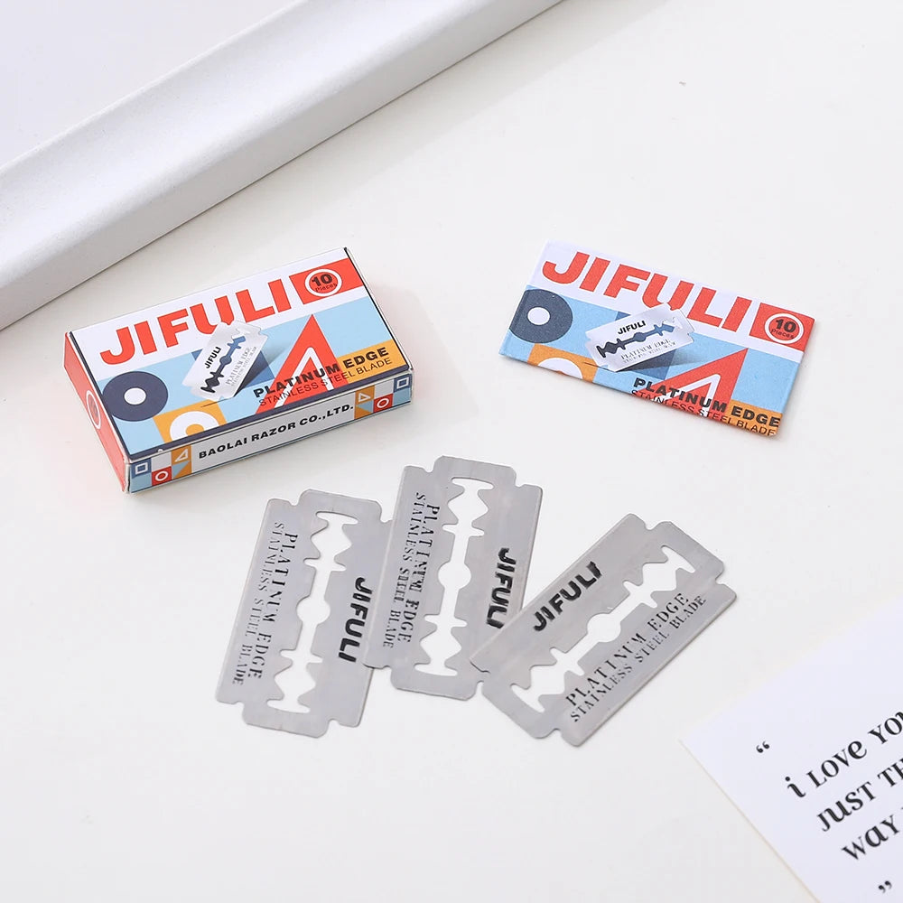 Razor Blades For Double Edge Razor,Stainless Steel Blades Used for Folding Knife with Shaving & Hair Removal 10/20pcs AX778x10pcs