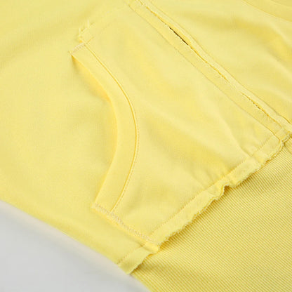 BIIKPIIK Drawstring Hooded Hoodie Suits Autumn Winter Solid Zipper Women Casual Pants Set Street Sporty Sweatshirt Two Piece Set