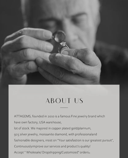 ATTAGEMS Solid 925 Sterling Silver Rings for Women Moissanite Full Eternity Wedding Band Engagement Wedding Ring Fine Jewelry