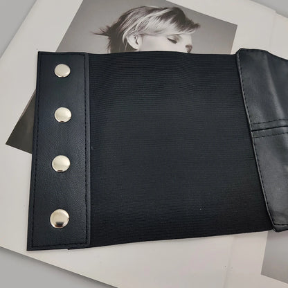 Plus Size Soft Leather Wide Y2K Black Elastic Corset Belt Female Stretch Cummerbunds Designer Belts For Women High Quality Badiee Stylez