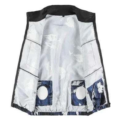 Summer air conditioning clothes men's short sleeve work clothes charging refrigeration anti-heat cooling fan sunscreen clothes